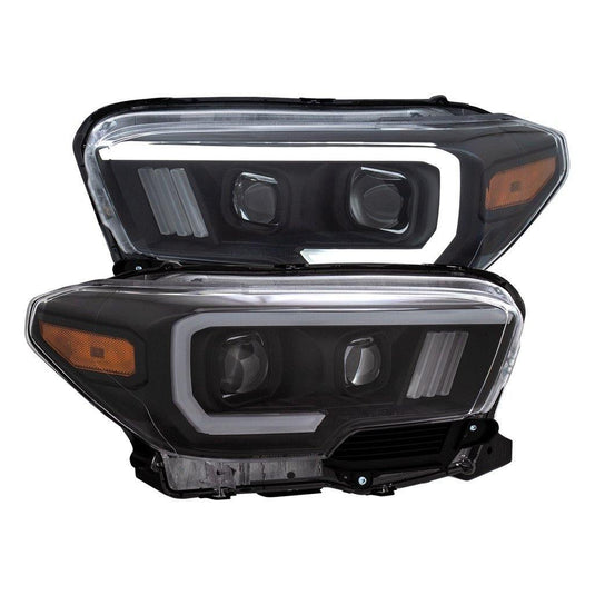 Anzo Black Plank Style Switchback Project Headlights - 2016+ Toyota Tacoma TRD Models - Yota Nation