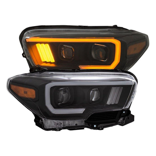 Anzo Black Plank Style Switchback Project Headlights - 2016+ Toyota Tacoma SR/SR5 Models - Yota Nation