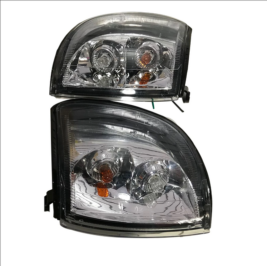 Clear Blacked Out/Chrome Corner Lights with Turn Signals and DRL