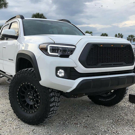 Raptor Style Matte Black Grille w/3 LED Lights - 2016+ Toyota Tacoma - Yota Nation