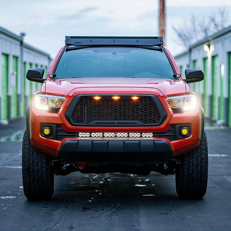 Load image into Gallery viewer, Raptor Style Matte Black Grille w/3 LED Lights - 2016+ Toyota Tacoma - Yota Nation

