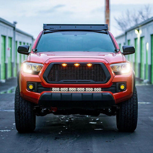 Raptor Style Matte Black Grille w/3 LED Lights - 2016+ Toyota Tacoma - Yota Nation