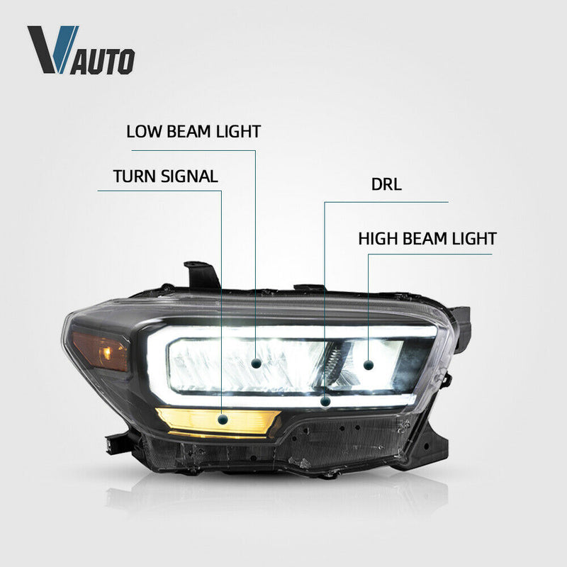 Load image into Gallery viewer, VAuto Halo LED Reflector Headlights 2016+ Toyota Tacoma
