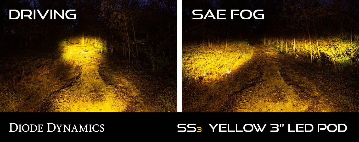 Stage Series 3" SAE/DOT Pro Standard LED Pod (one) White/Yellow - Yota Nation